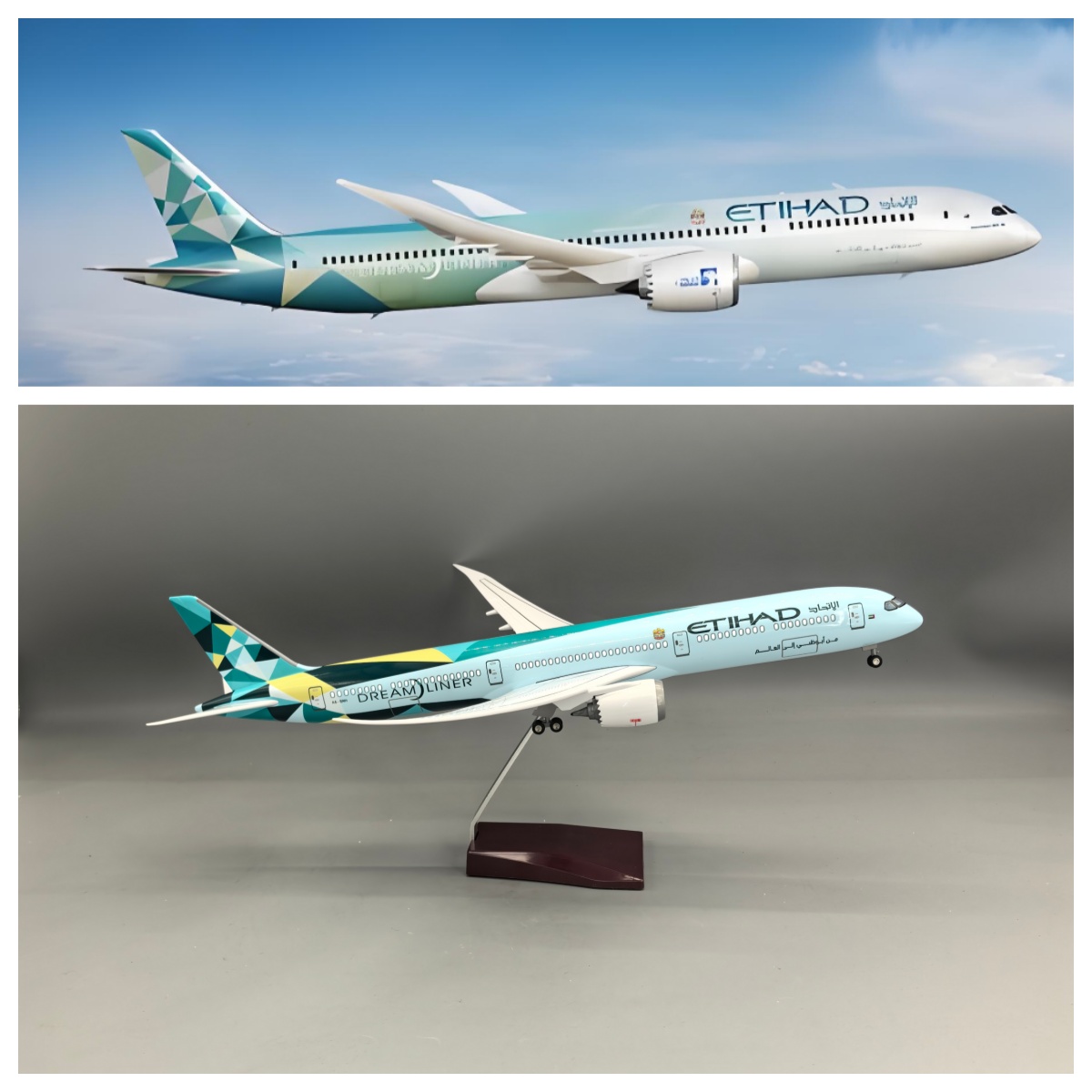 1/145 Scale Aircraft Etihad B7 - Model Airplane Plastic recension och pris