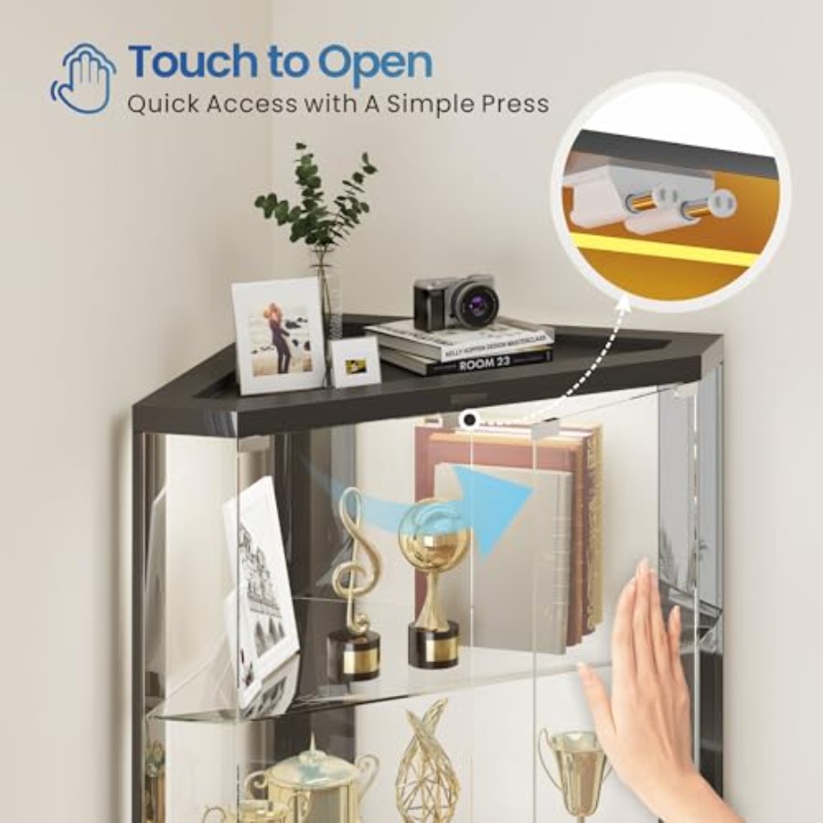 Corner Display Case with RGB L - Display Case Acrylic recension och pris
