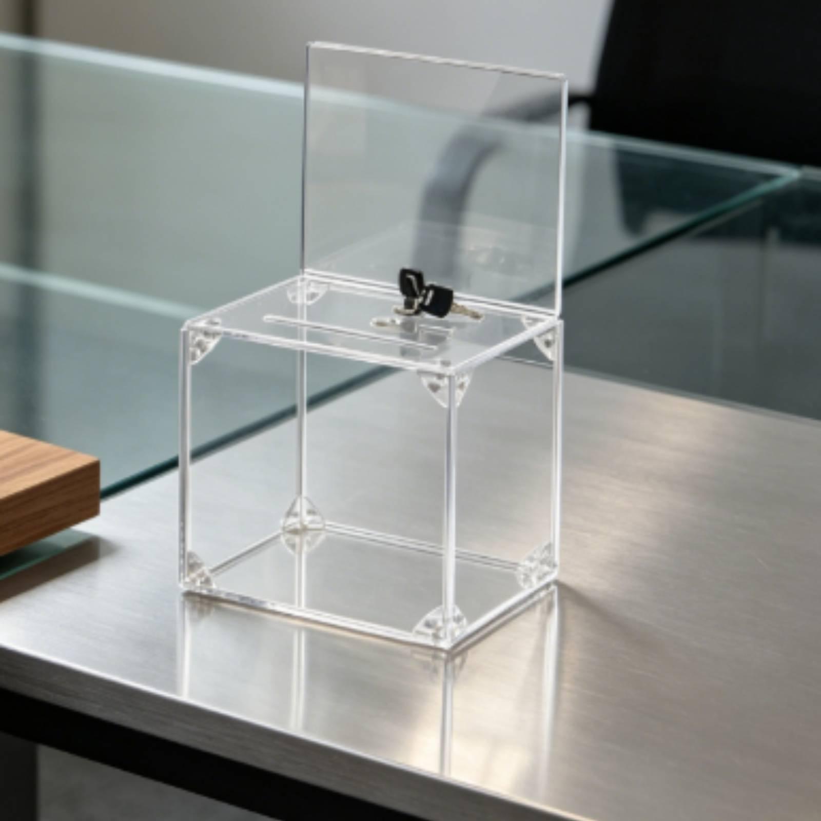 Acrylic Donation Box with Lock - Display Case Acrylic recension och pris