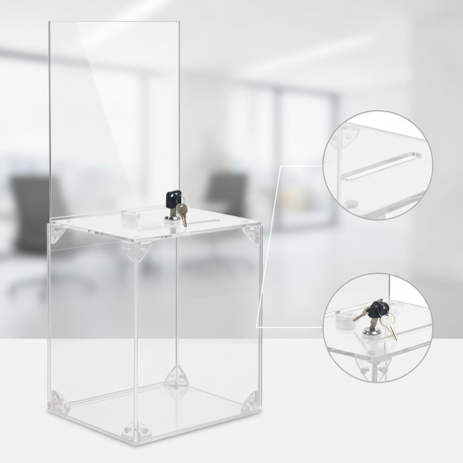 Acrylic Donation Box with Lock - Display Case Acrylic recension och pris