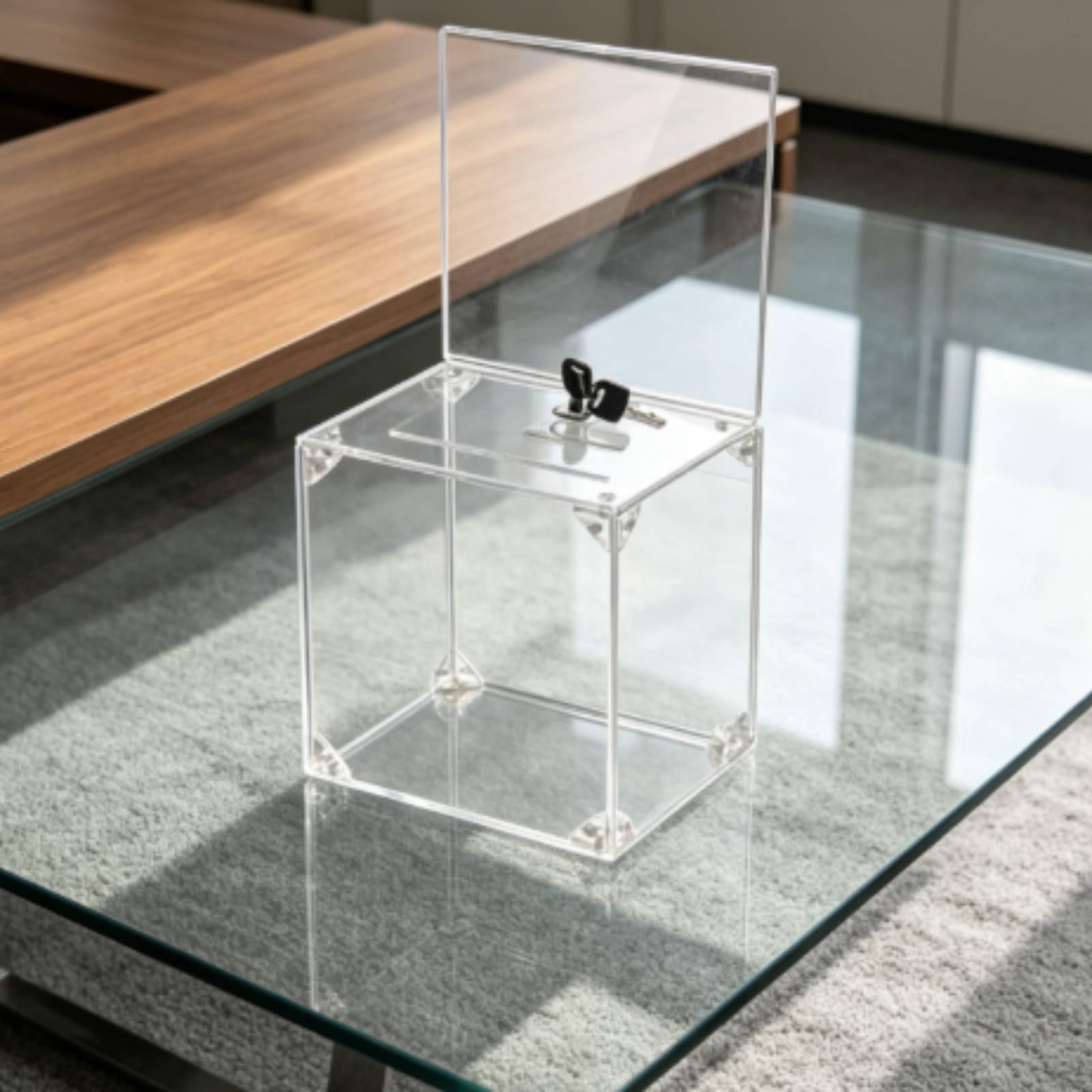 Acrylic Donation Box with Lock - Display Case Acrylic recension och pris