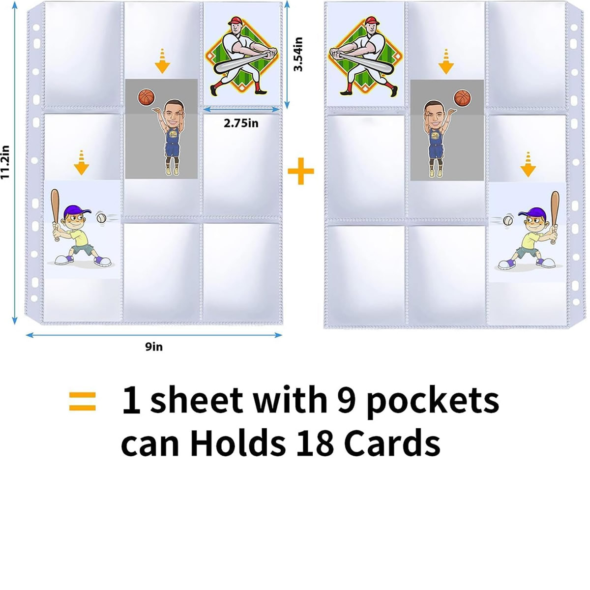 50 Pack 9 Pocket Card Sleeves  - Trading Card Binder recension och pris