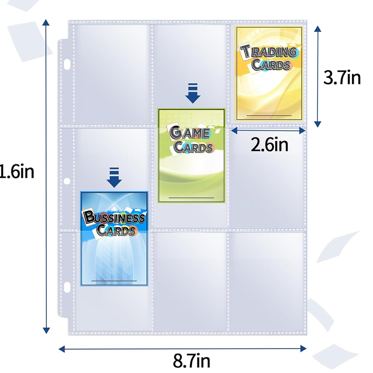 50 Pack 9 Pocket Card Sleeves  - Trading Card Binder recension och pris