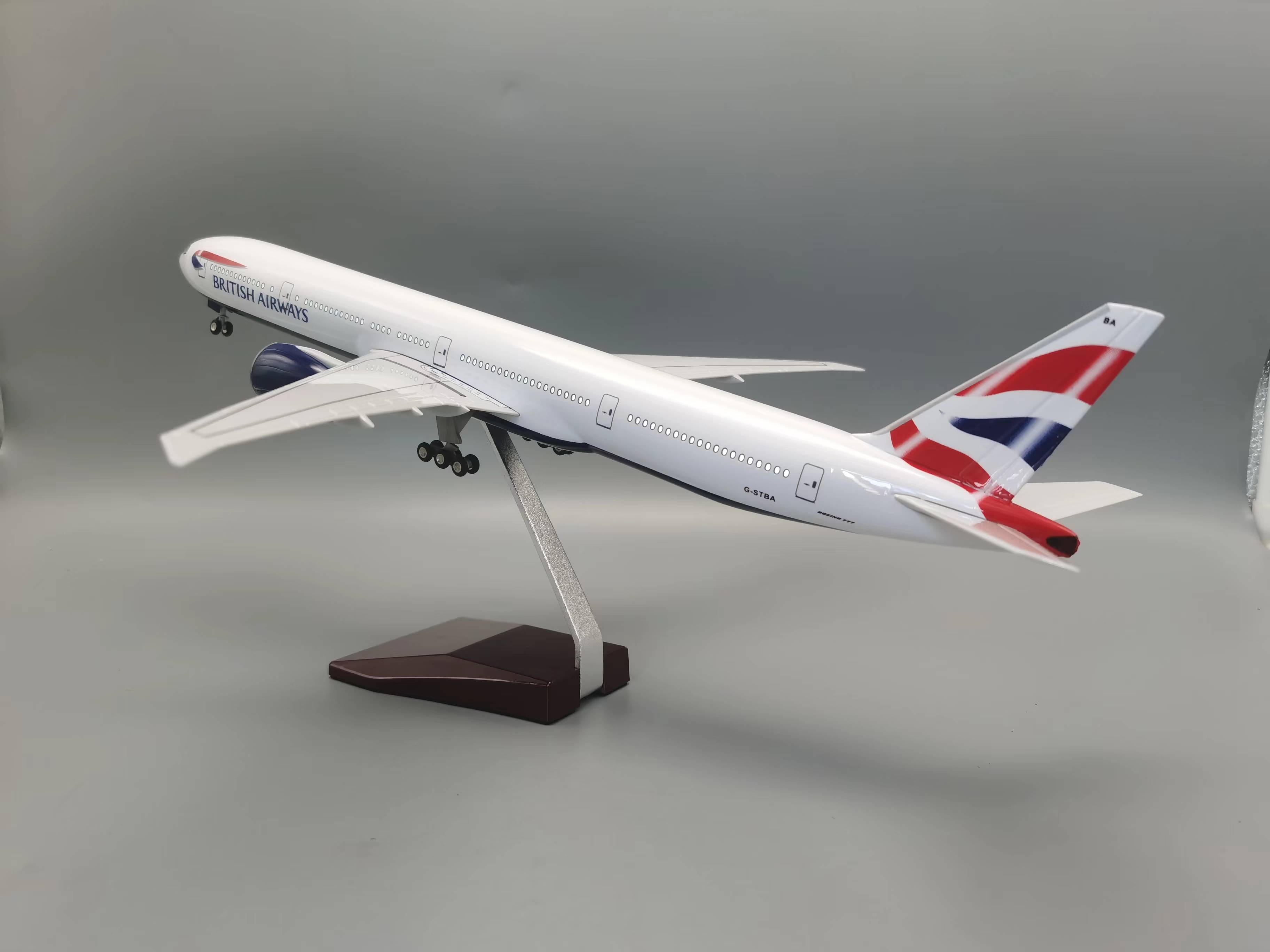 47cm Aircraft Diecast 777 Brit - Model Airplane Plastic recension och pris