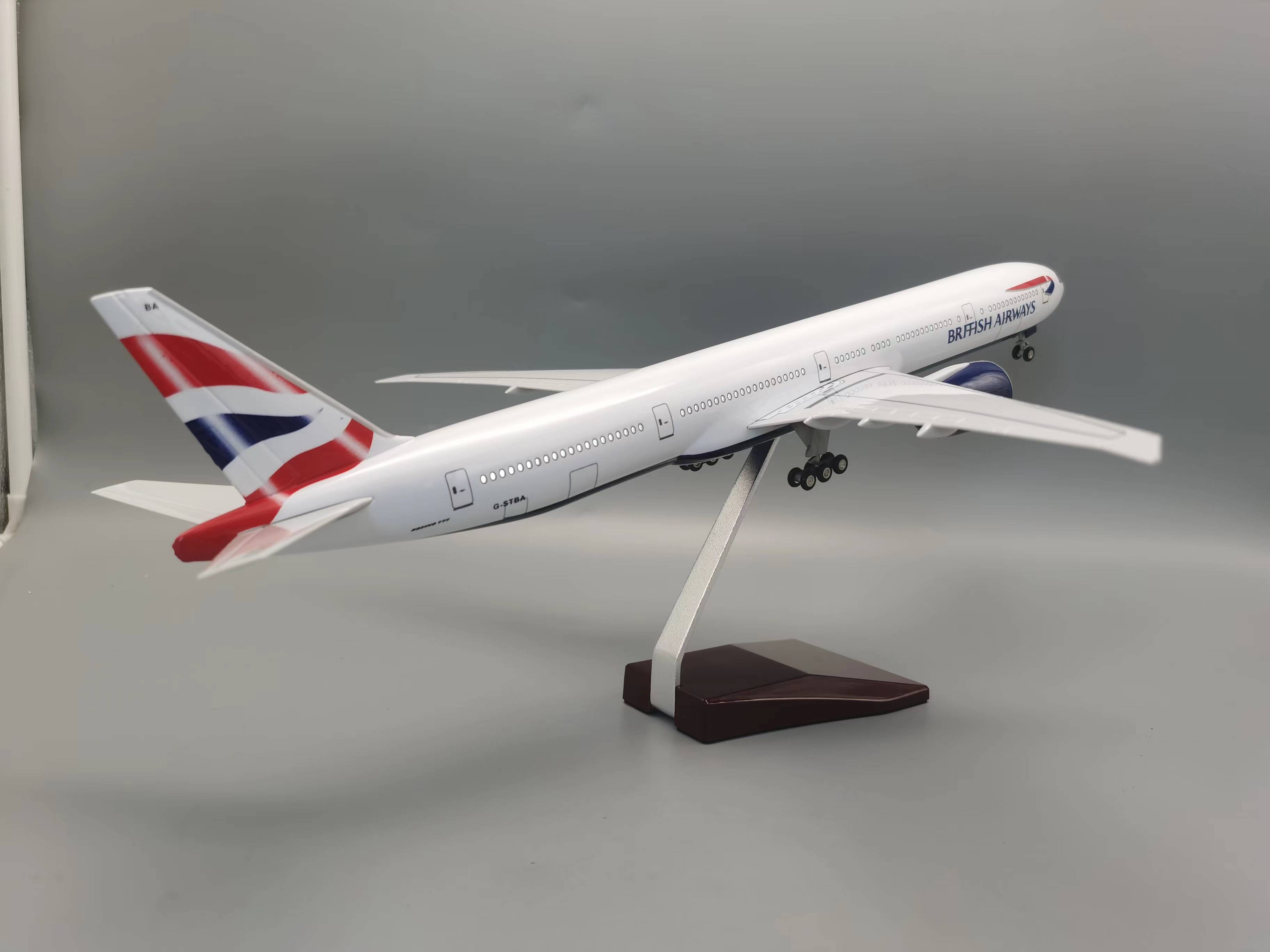 47cm Aircraft Diecast 777 Brit - Model Airplane Plastic recension och pris